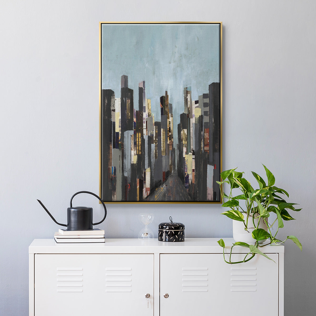 City Beat - Floater Framed Canvas Print