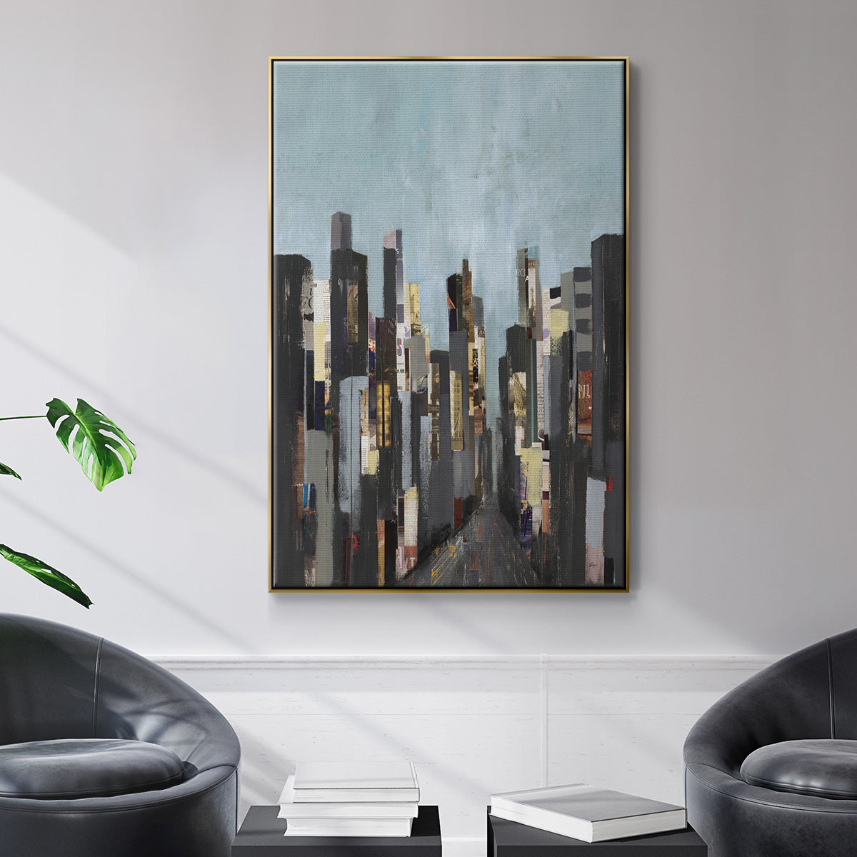City Beat - Floater Framed Canvas Print
