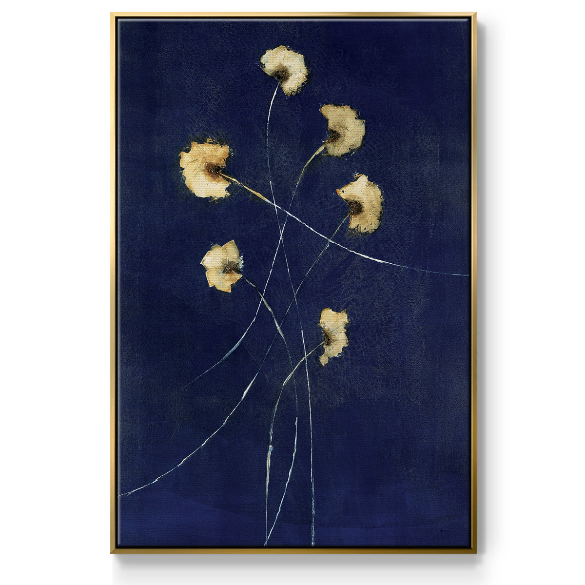 Indigo 1 - Floater Framed Canvas Print