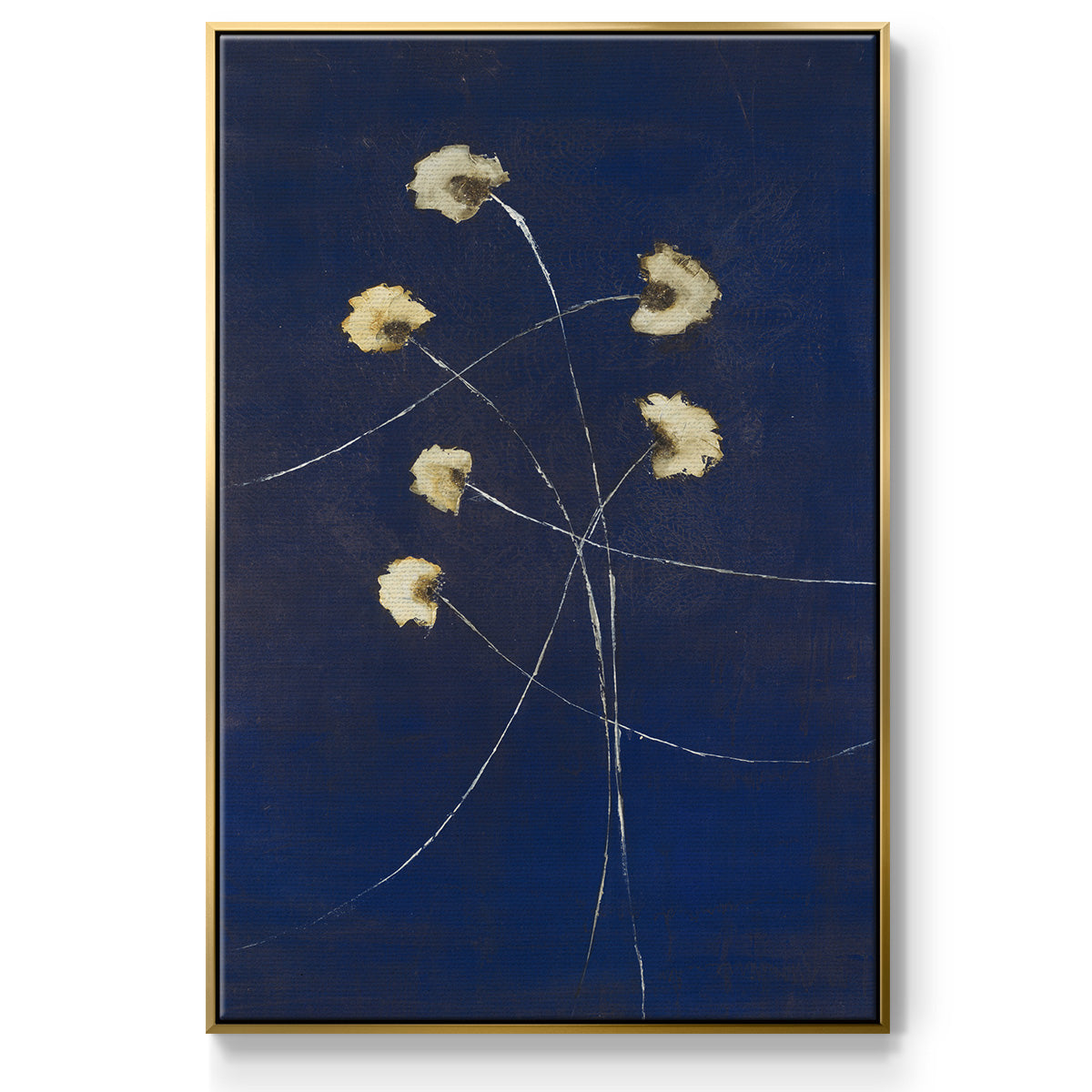 Indigo 2 - Floater Framed Canvas Print
