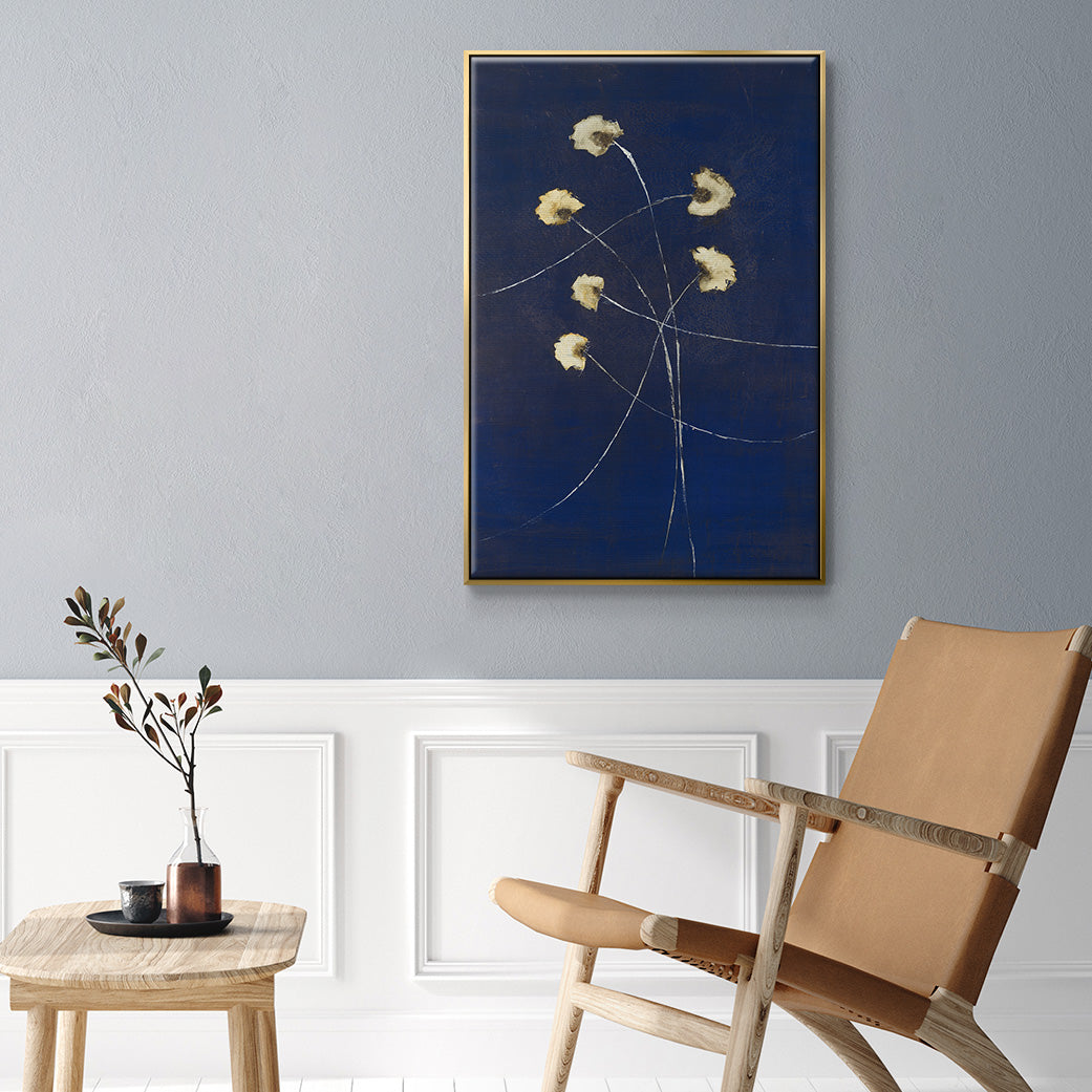 Indigo 2 - Floater Framed Canvas Print