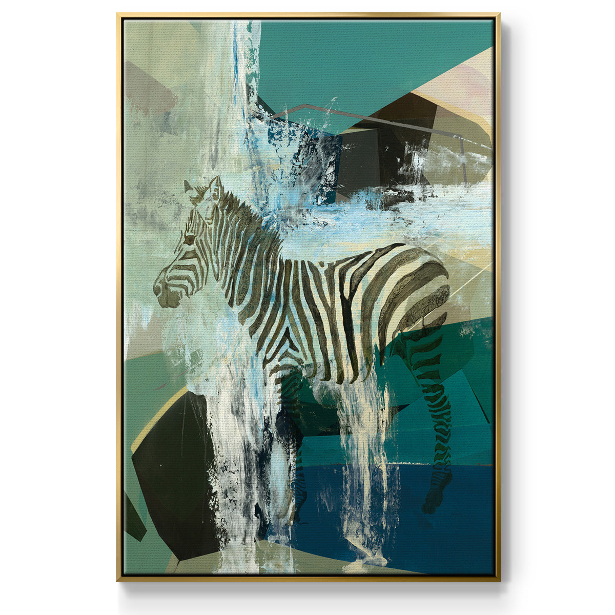 Crossing the Lines - Floater Framed Canvas Print