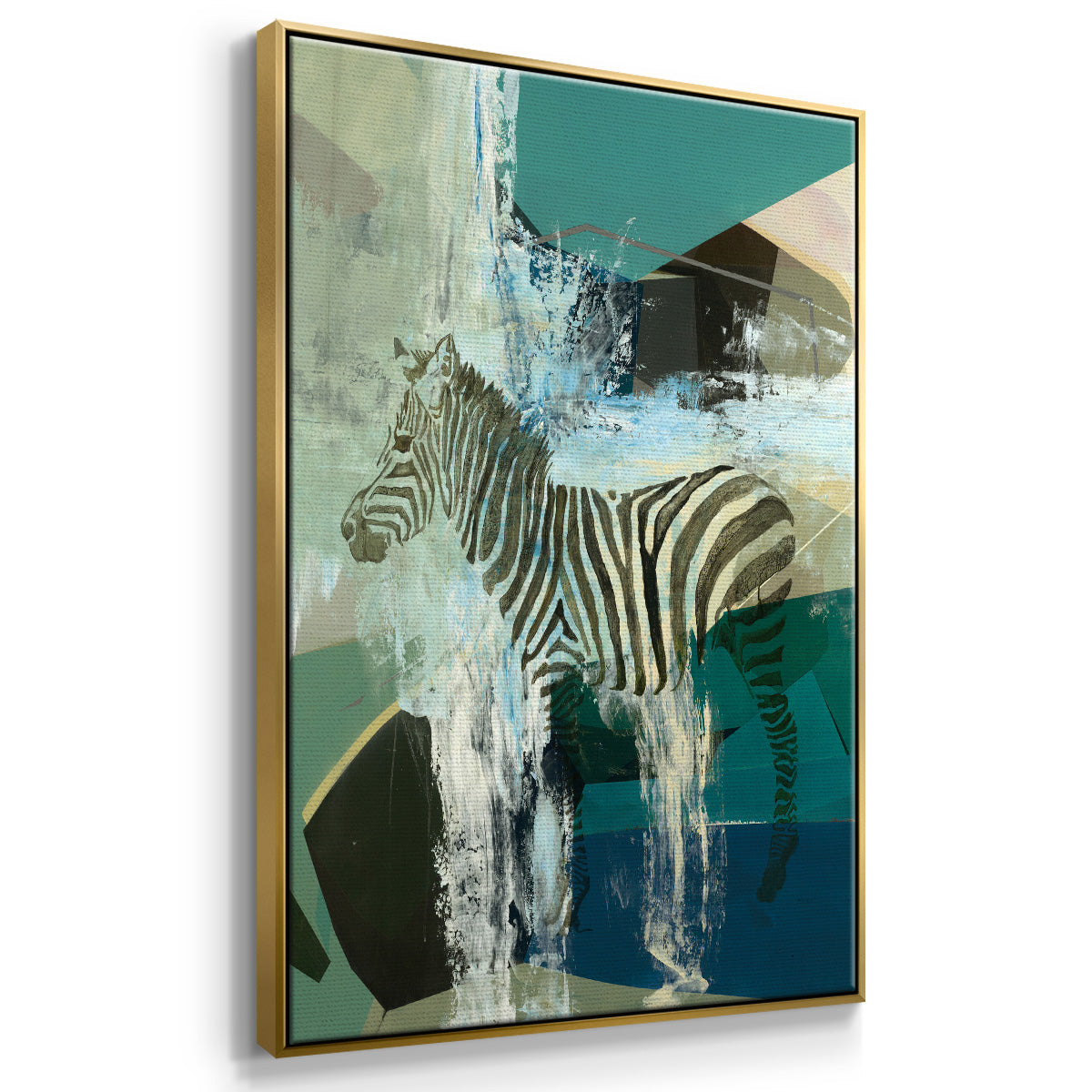 Crossing the Lines - Floater Framed Canvas Print