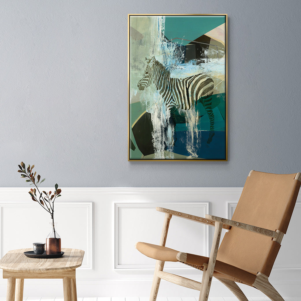 Crossing the Lines - Floater Framed Canvas Print