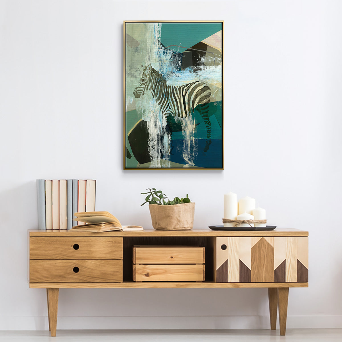 Crossing the Lines - Floater Framed Canvas Print