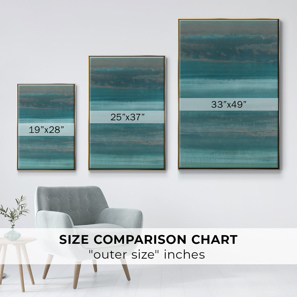 Stars & Shores I - Floater Framed Canvas Print