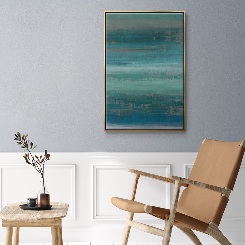 Stars & Shores II - Floater Framed Canvas Print