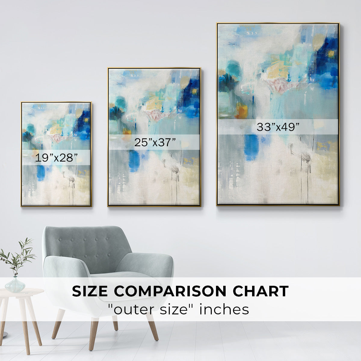 Celeste Motion I - Floater Framed Canvas Print
