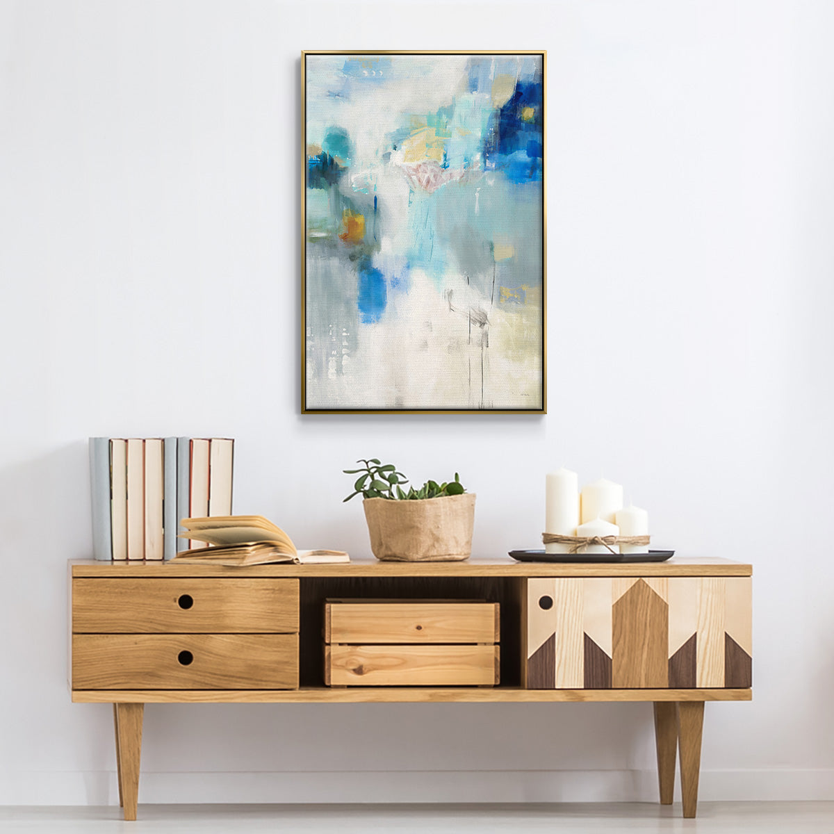 Celeste Motion I - Floater Framed Canvas Print