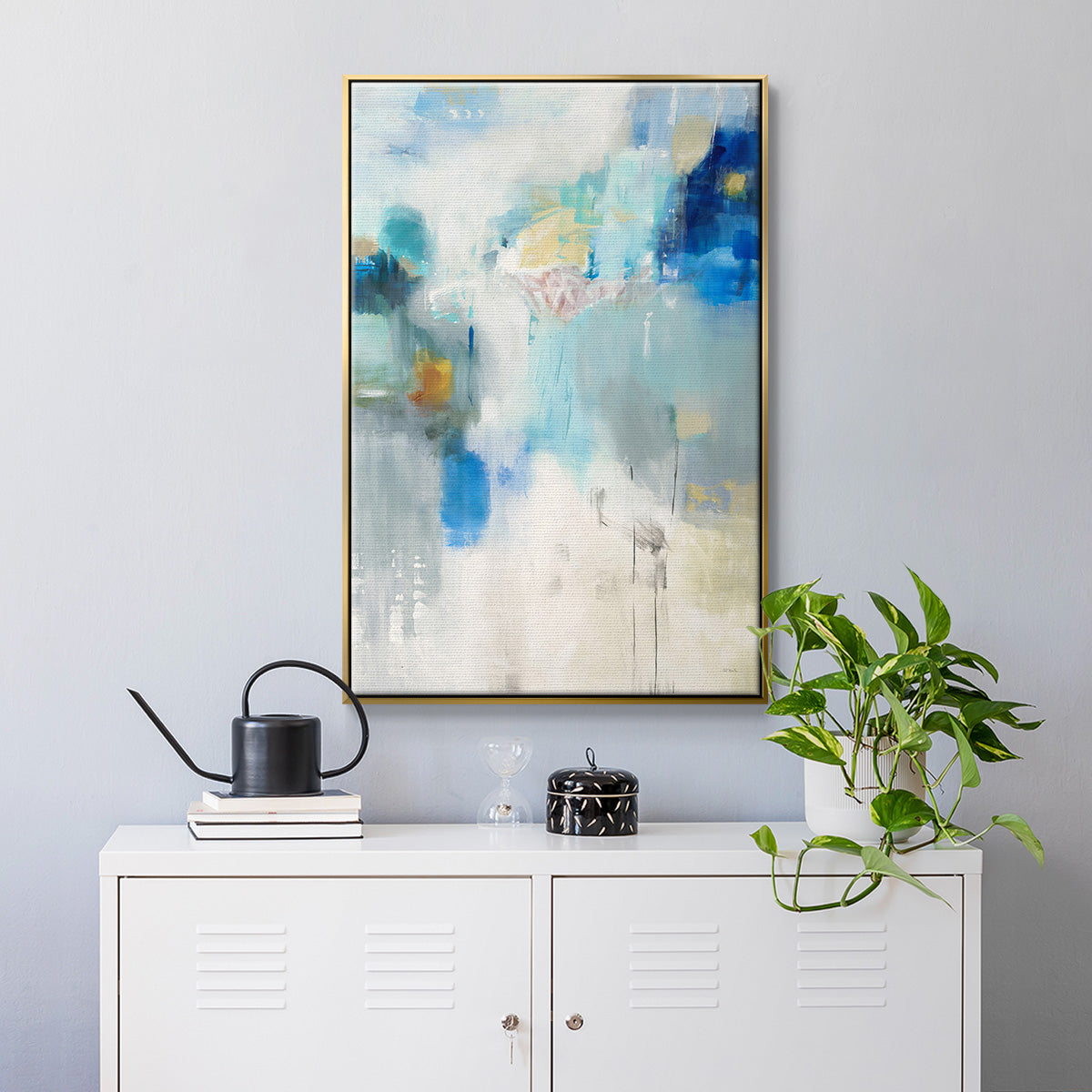 Celeste Motion I - Floater Framed Canvas Print