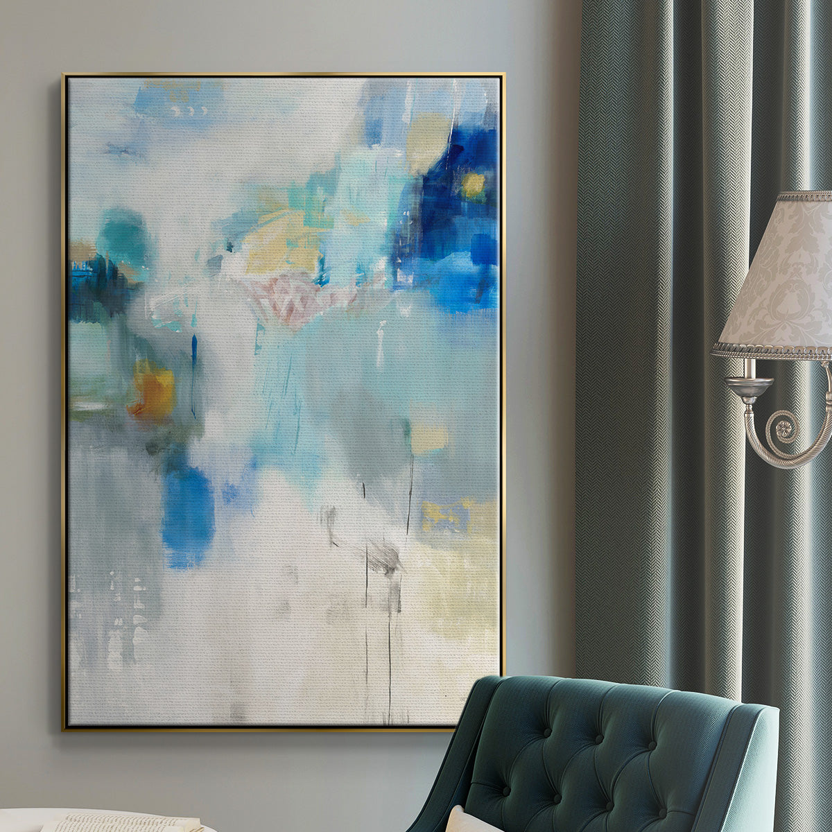 Celeste Motion I - Floater Framed Canvas Print