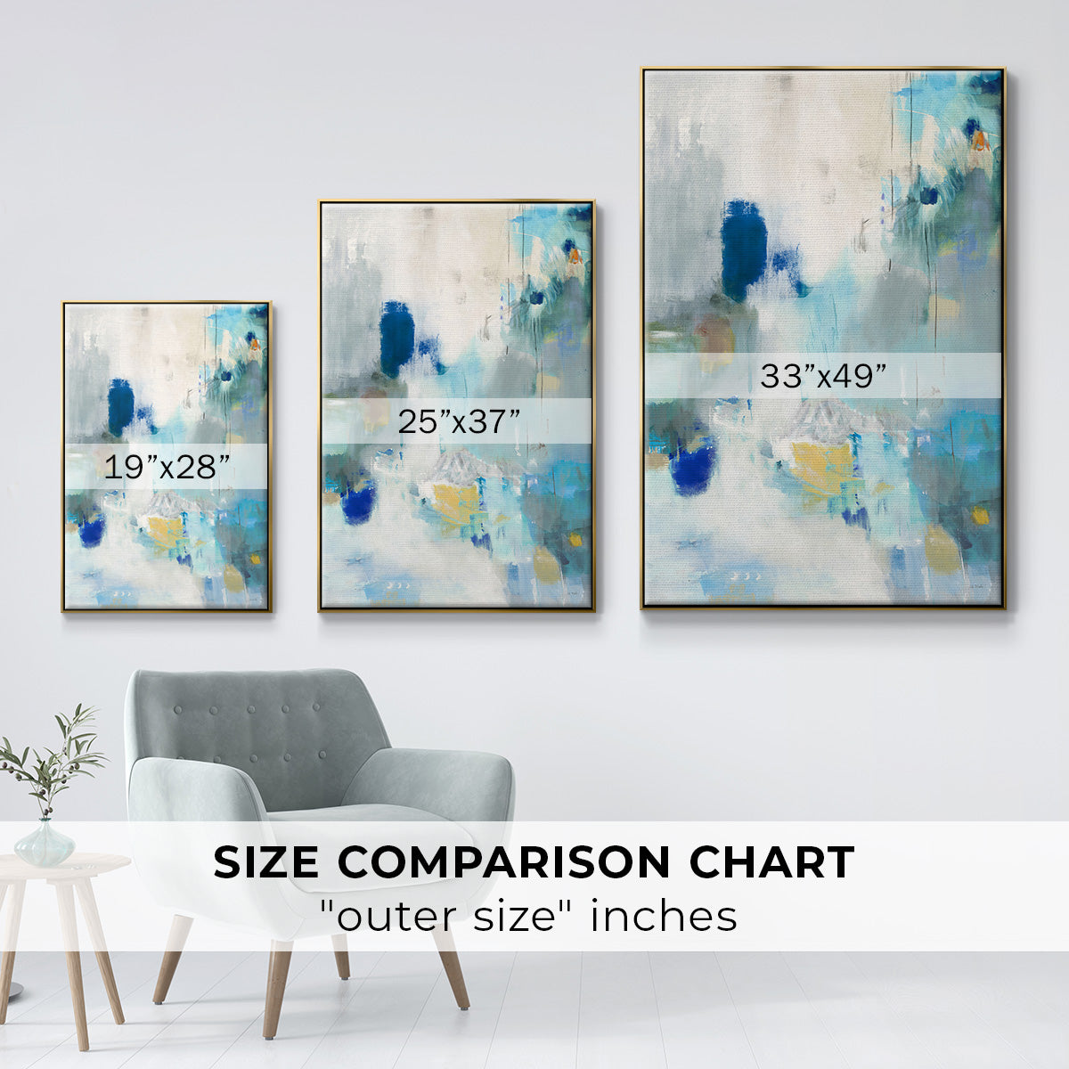 Celeste Motion II - Floater Framed Canvas Print