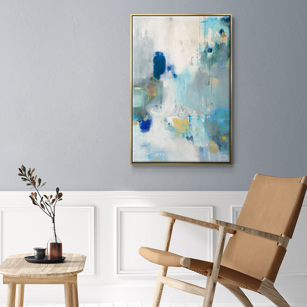 Celeste Motion II - Floater Framed Canvas Print