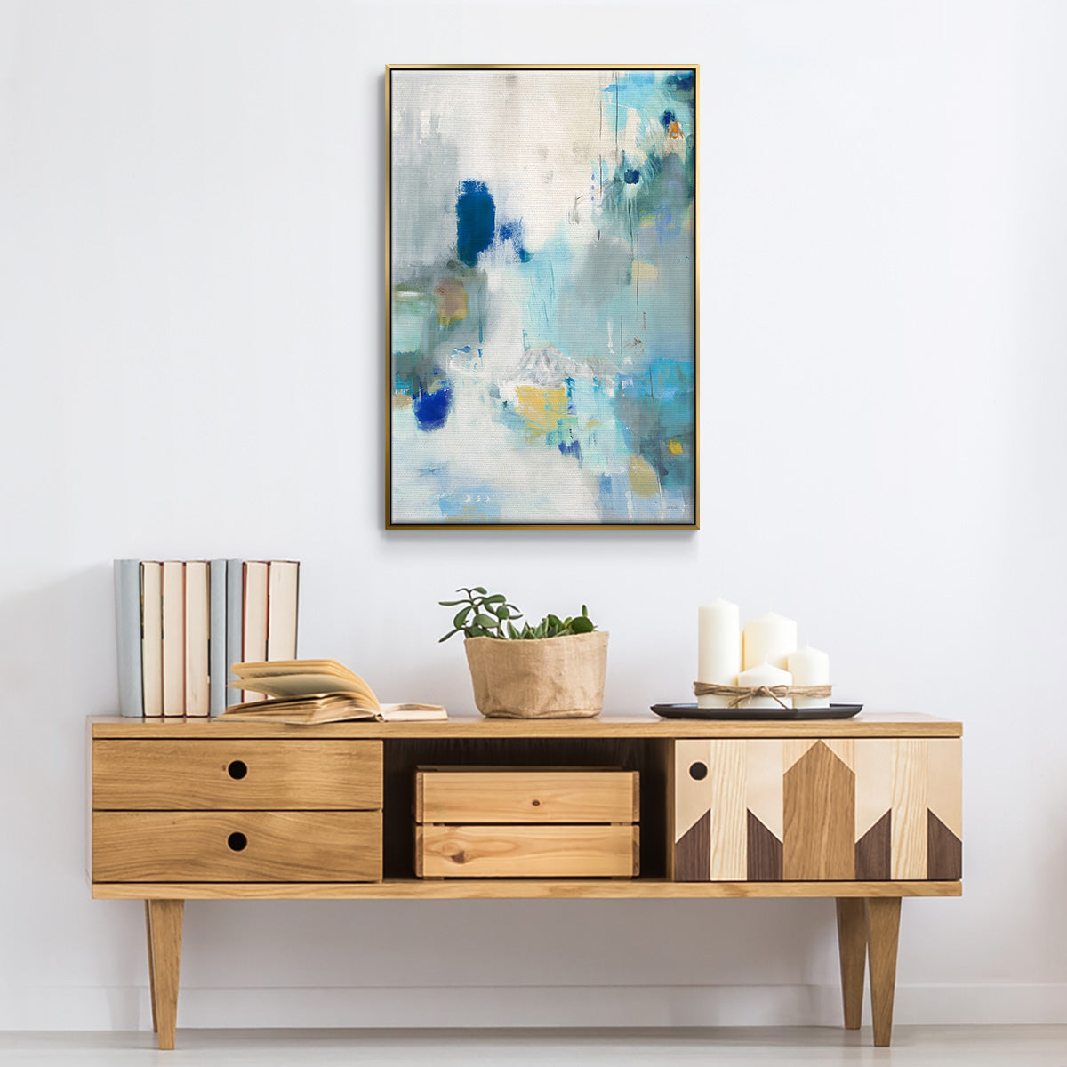 Celeste Motion II - Floater Framed Canvas Print