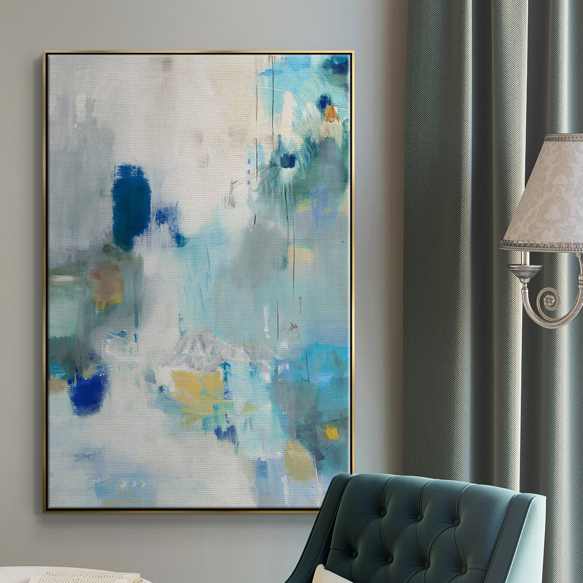 Celeste Motion II - Floater Framed Canvas Print
