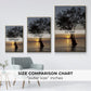 Sunset Silhouette - Floater Framed Canvas Print