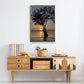 Sunset Silhouette - Floater Framed Canvas Print