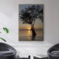 Sunset Silhouette - Floater Framed Canvas Print