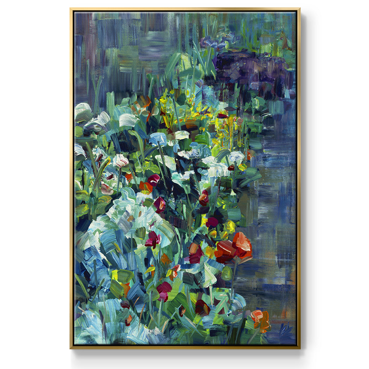Lots of Love in the Garden - Floater Framed Canvas Print