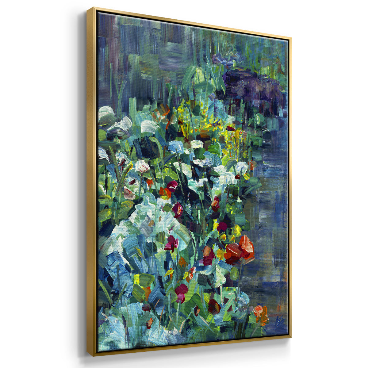Lots of Love in the Garden - Floater Framed Canvas Print
