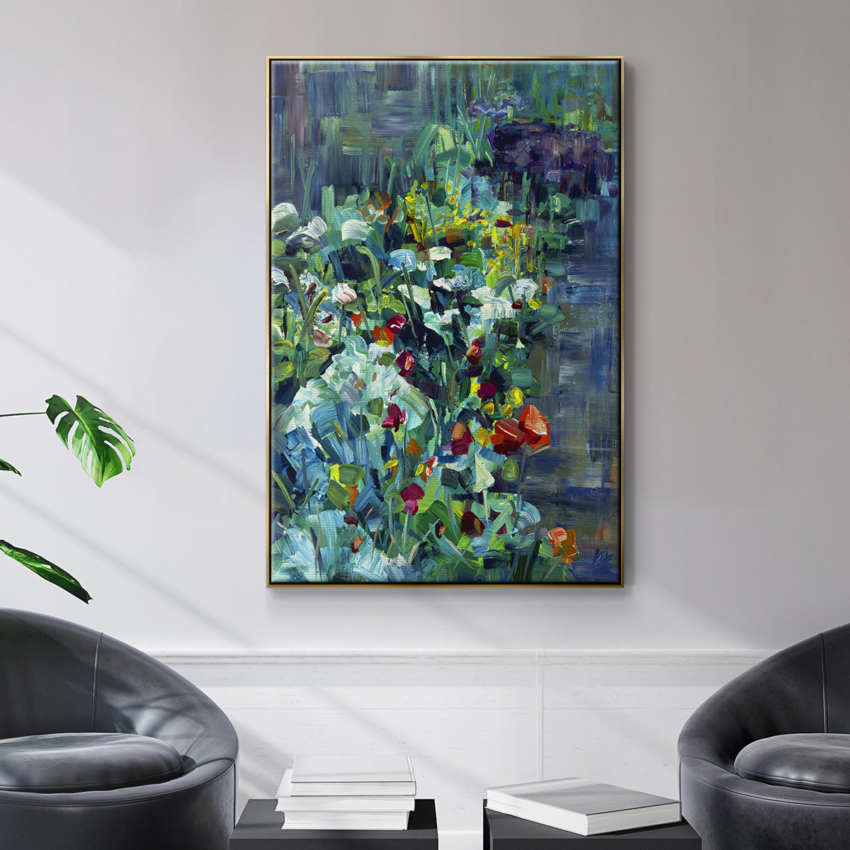 Lots of Love in the Garden - Floater Framed Canvas Print