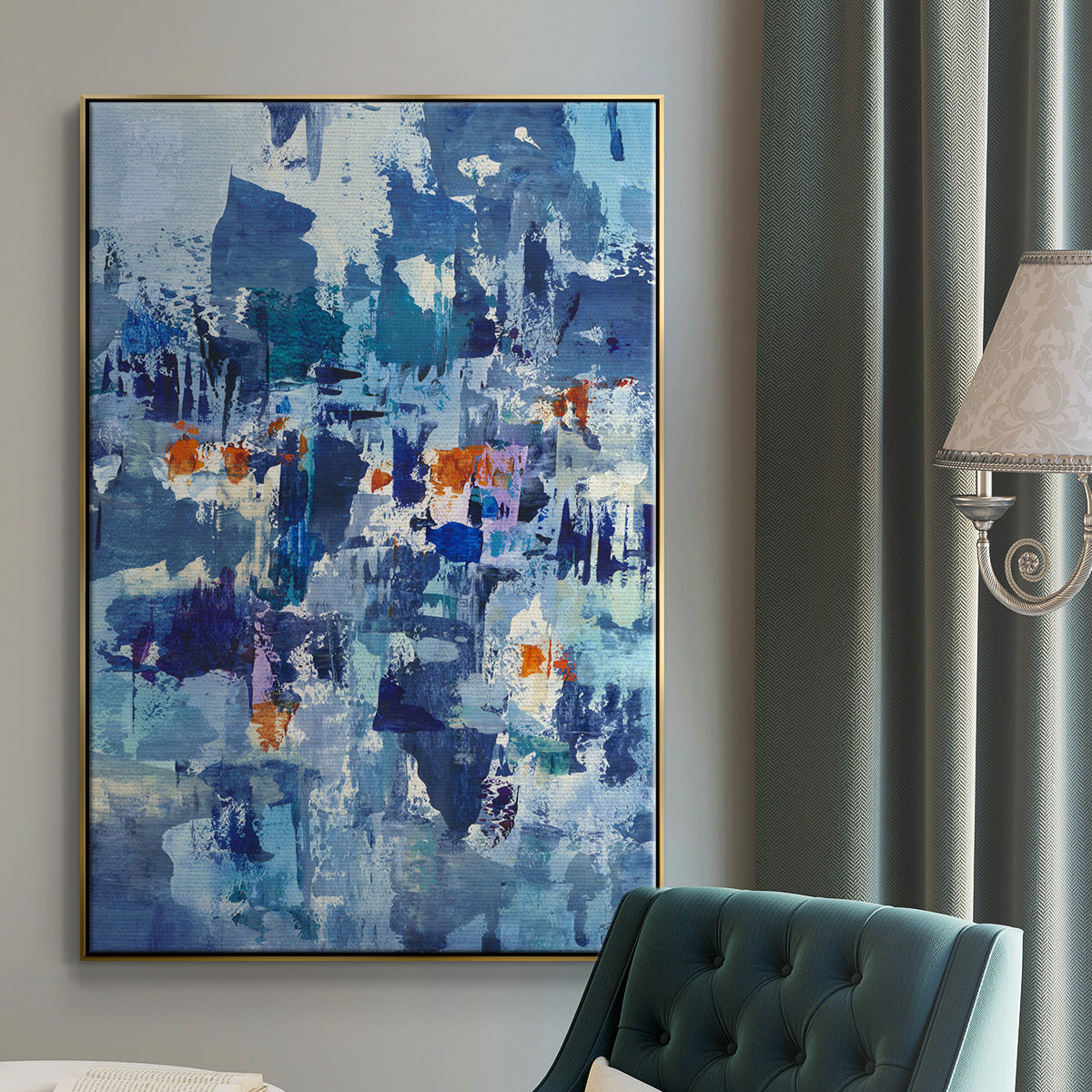 Reticent III - Floater Framed Canvas Print