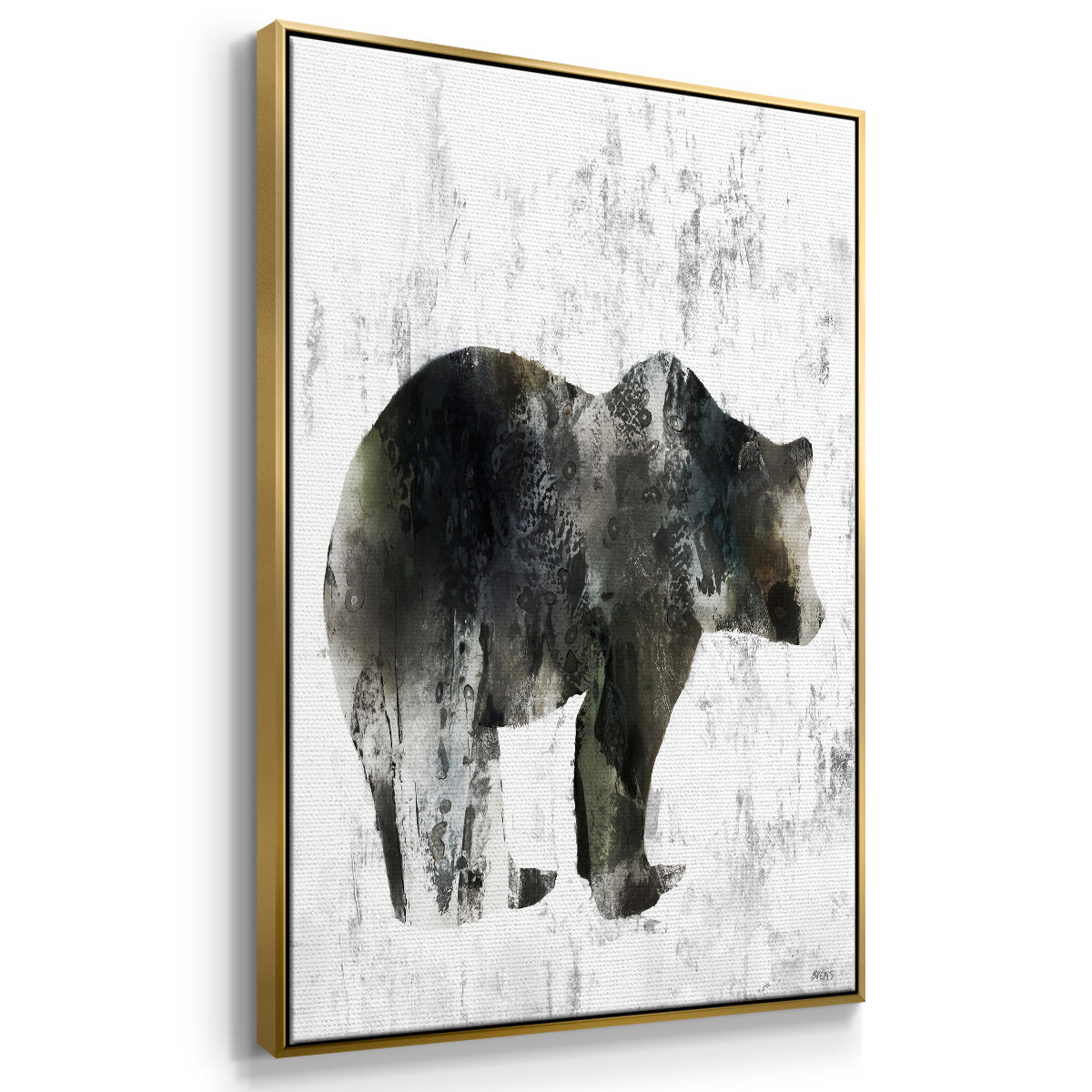 Bear Totem - Floater Framed Canvas Print