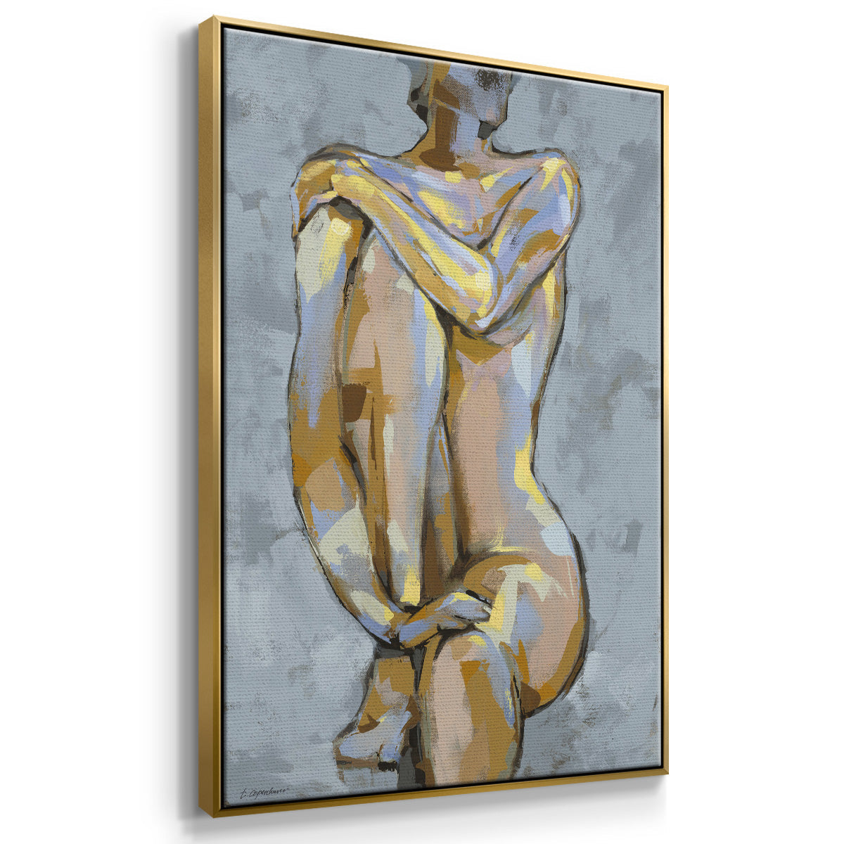 Grey Maiden I - Floater Framed Canvas Print