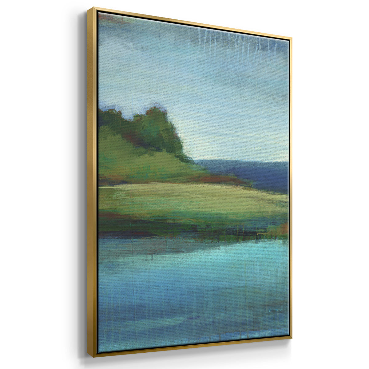 Silent Lakeside I - Floater Framed Canvas Print