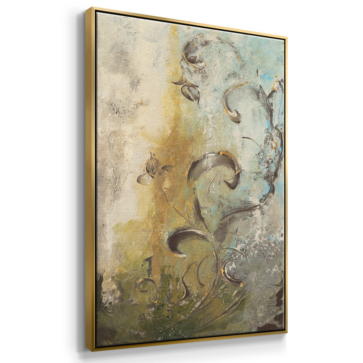 Enchanted Garden I - Floater Framed Canvas Print