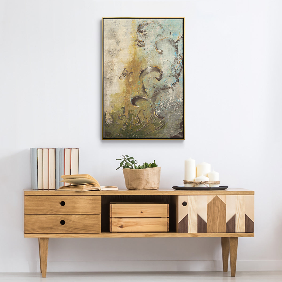 Enchanted Garden I - Floater Framed Canvas Print