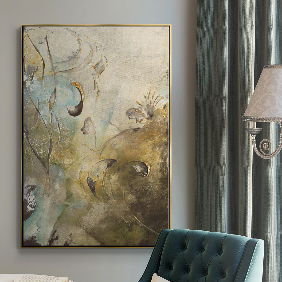 Enchanted Garden II - Floater Framed Canvas Print