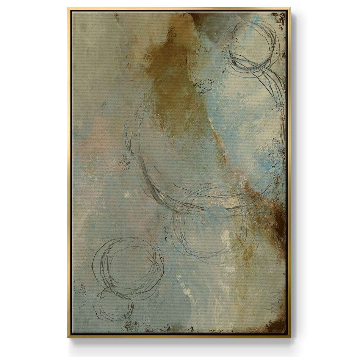 Zen Path I - Floater Framed Canvas Print