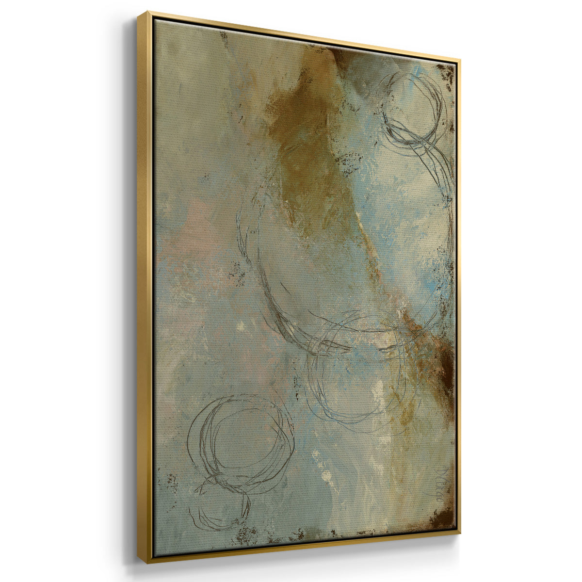 Zen Path I - Floater Framed Canvas Print