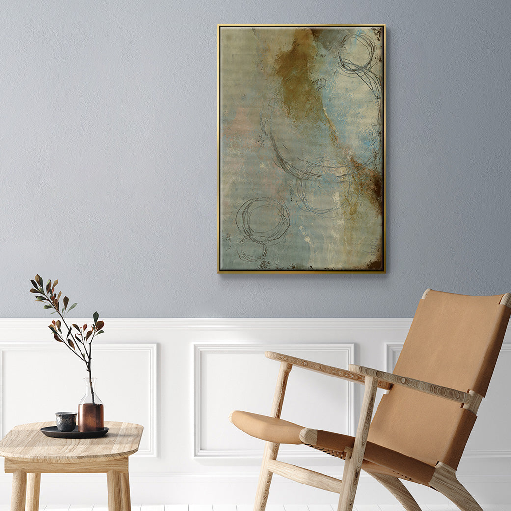 Zen Path I - Floater Framed Canvas Print