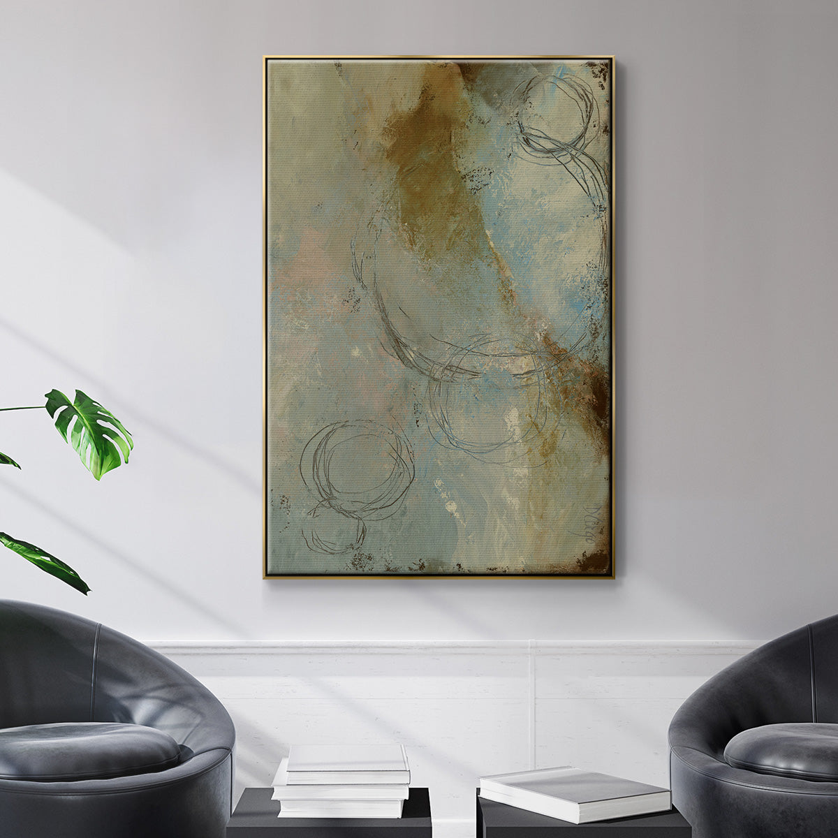 Zen Path I - Floater Framed Canvas Print