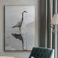 Heron - Floater Framed Canvas Print