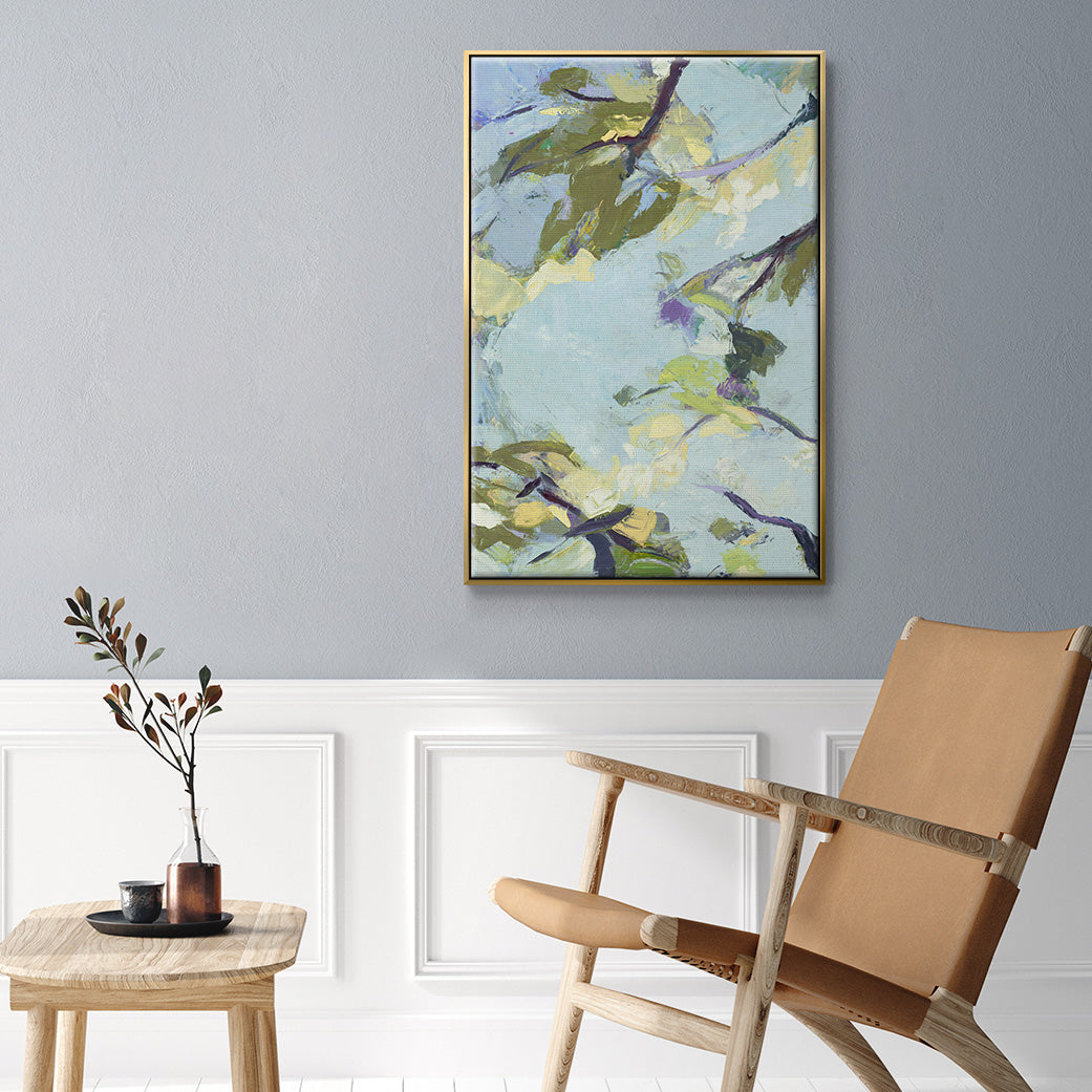 Aqua Sky - Floater Framed Canvas Print
