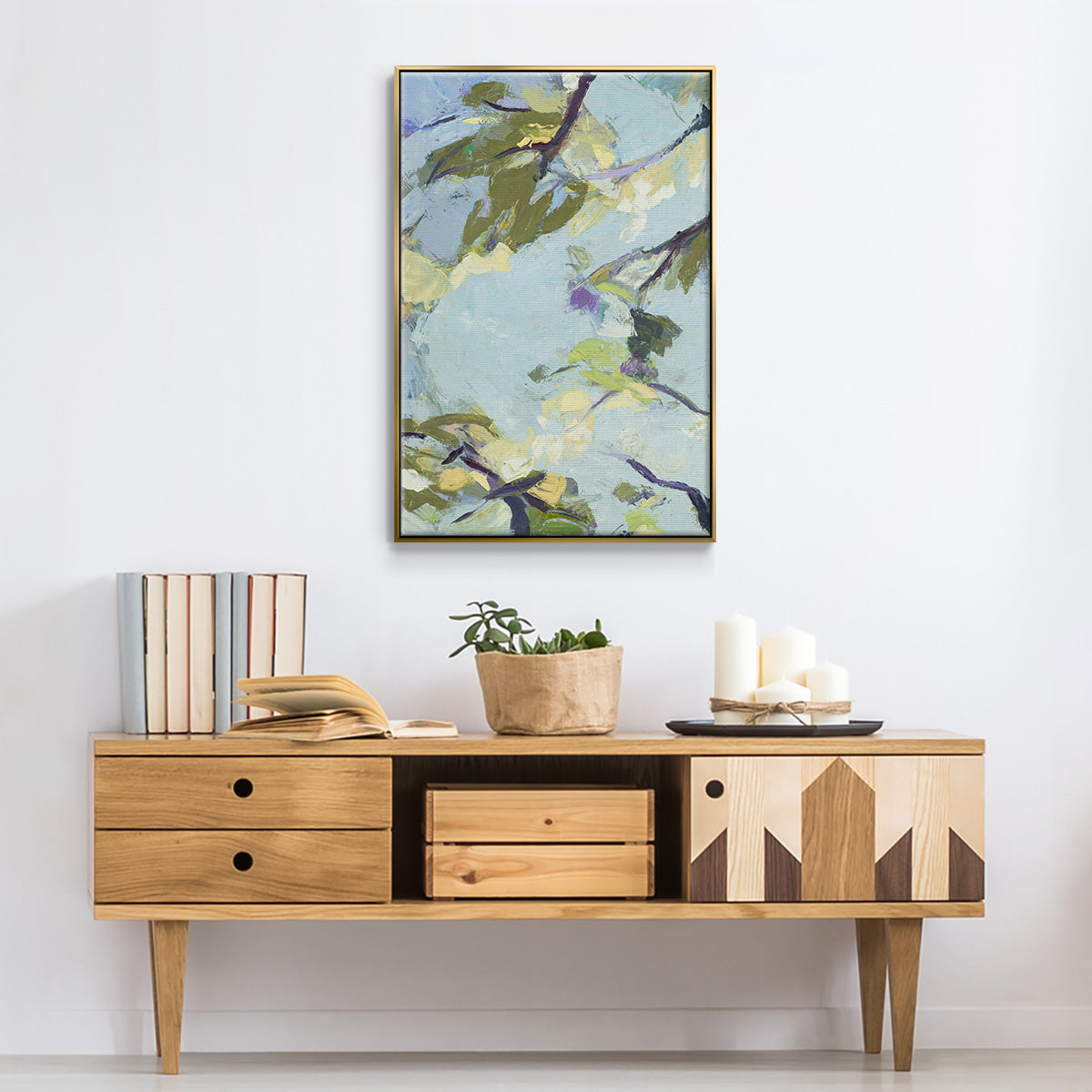 Aqua Sky - Floater Framed Canvas Print