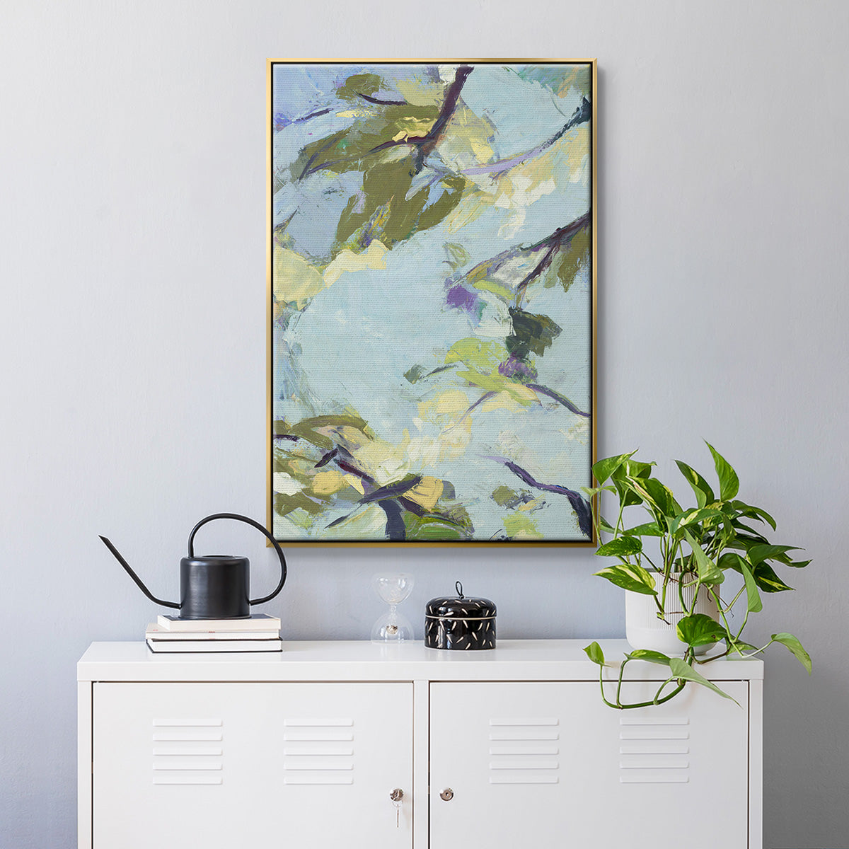 Aqua Sky - Floater Framed Canvas Print