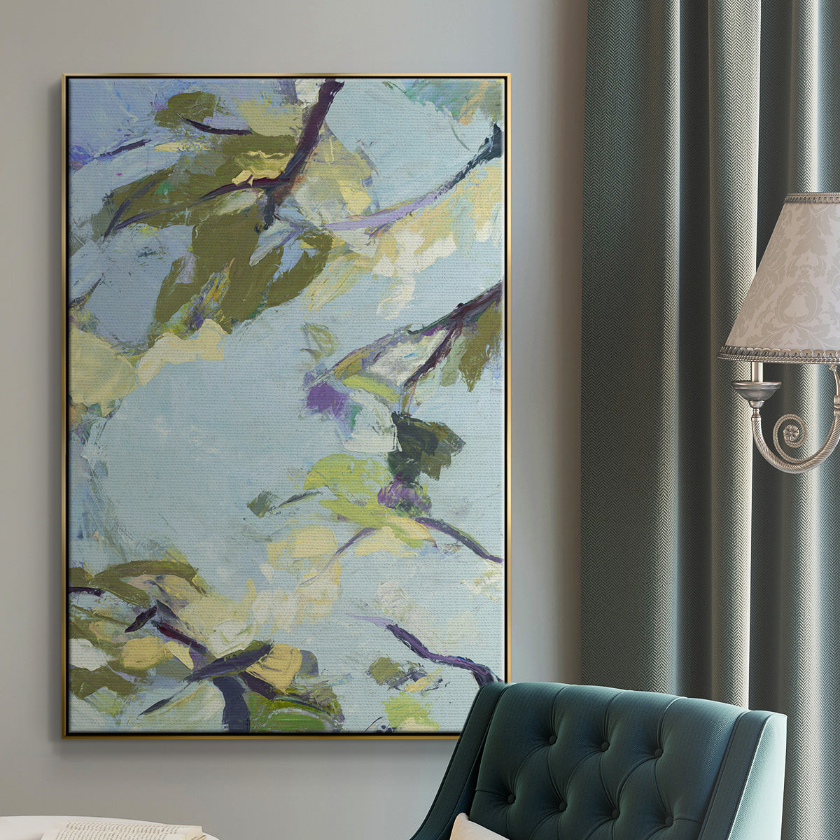 Aqua Sky - Floater Framed Canvas Print
