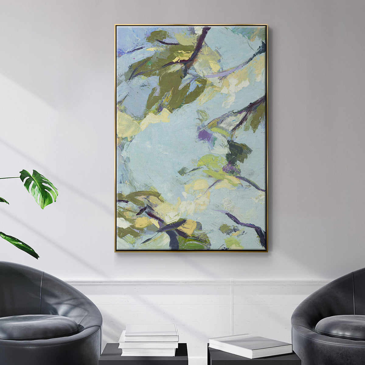 Aqua Sky - Floater Framed Canvas Print