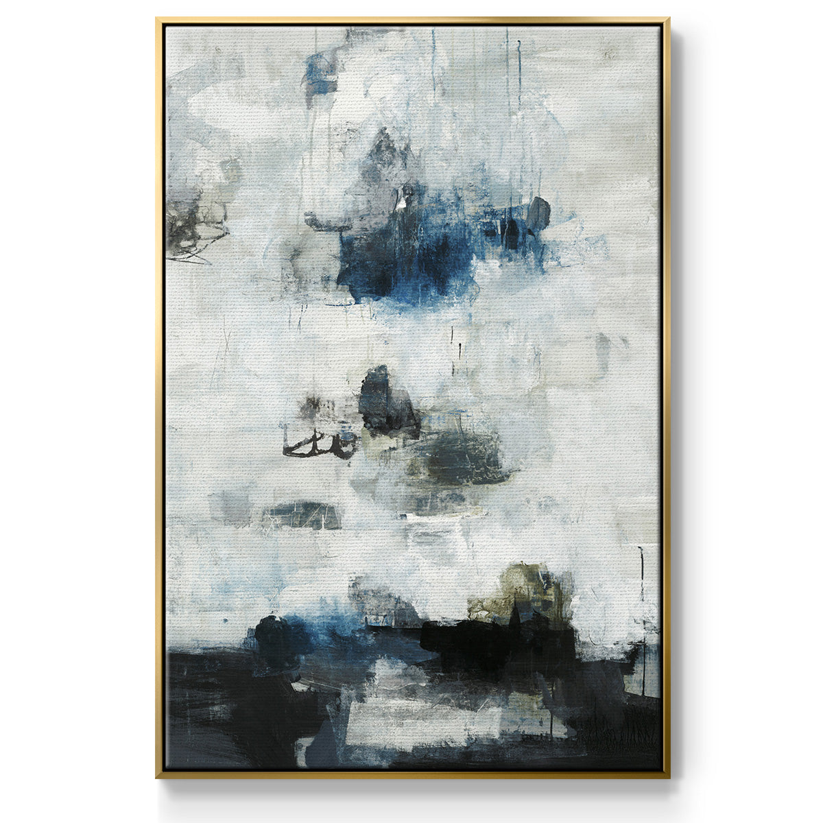 Black & Blue - Floater Framed Canvas Print