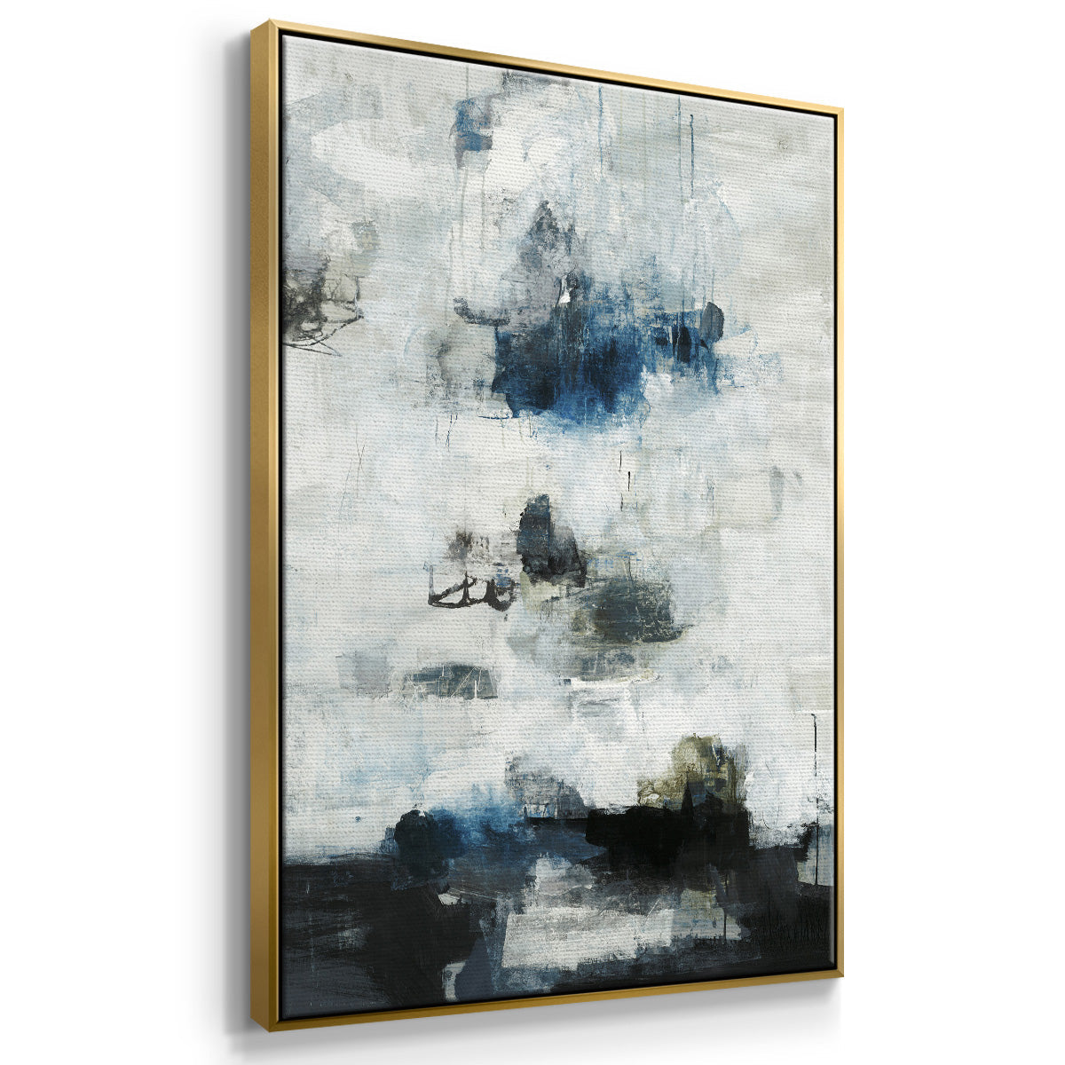 Black & Blue - Floater Framed Canvas Print