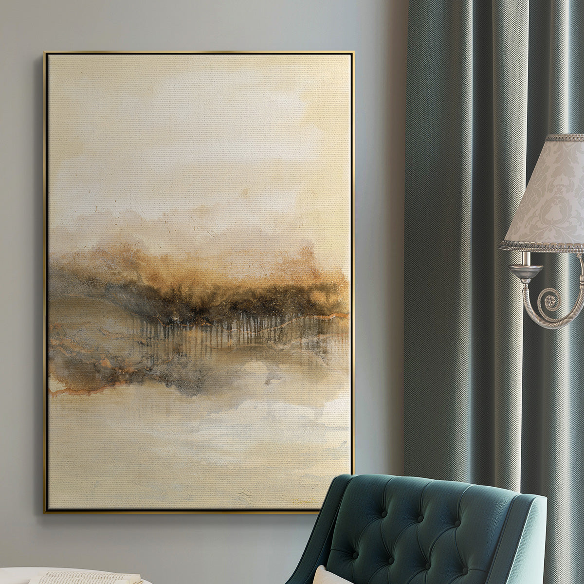 Keeping Secrets I - Floater Framed Canvas Print