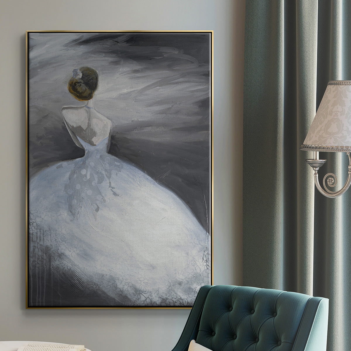 Off in the Distance - Floater Framed Canvas Print
