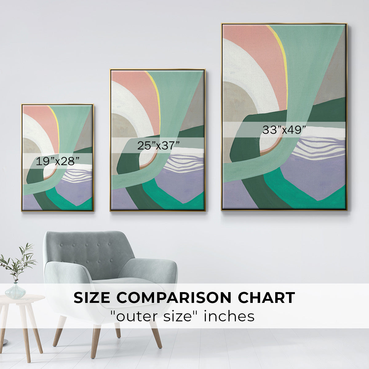 Merge Left - Floater Framed Canvas Print