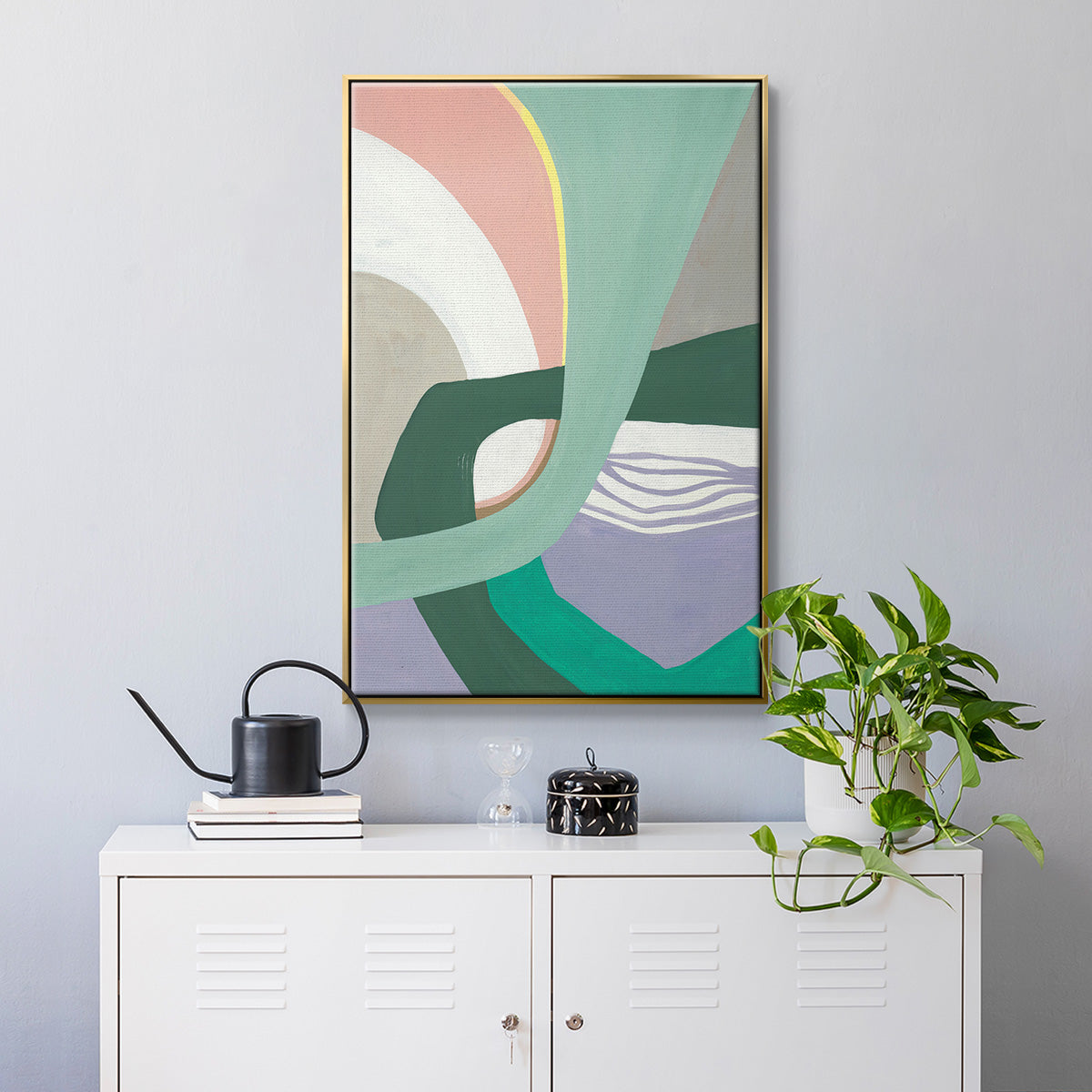 Merge Left - Floater Framed Canvas Print