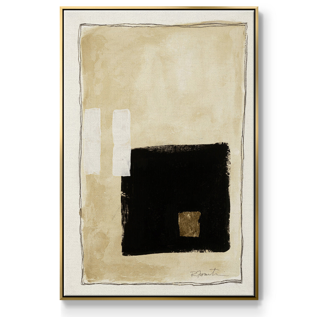 Inner Musing I - Floater Framed Canvas Print