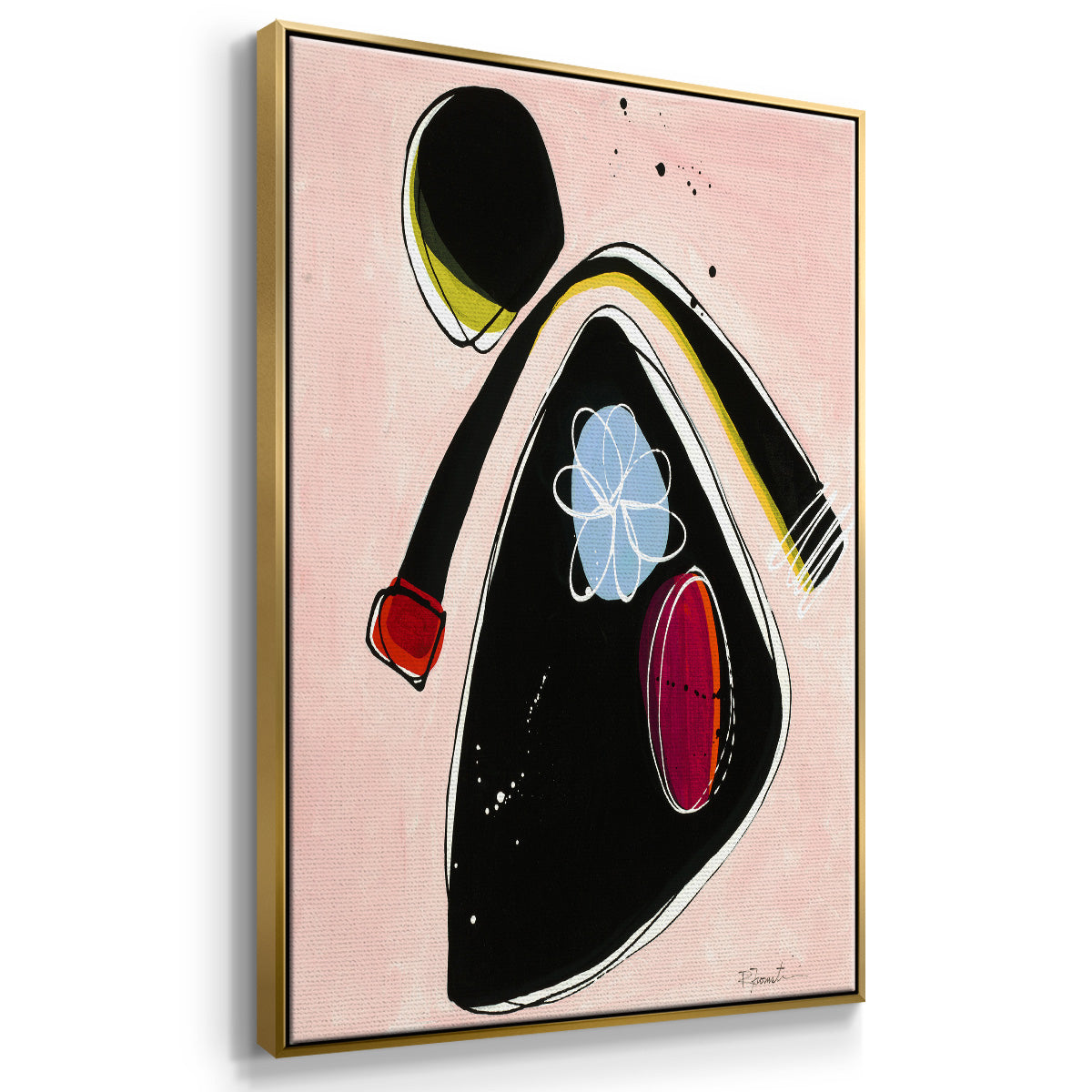 Wanna Play? II - Floater Framed Canvas Print